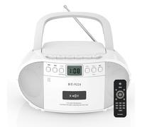 Reproductor de casete de radio portátil, altavoz Bluetooth con reproducción USB, boombox AM/FM, control remoto, CA/batería