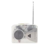 Reproductor de Casete Portátil, FM Am Radio Estéreo Cinta a MP3 Convertidor de Audio Reproductor de Música, con Conector de 3,5 Mm y Altavoz (Transparente)