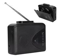 Reproductor de Casete Portátil, Reproductor de Cinta Compacto Estéreo de Radio FM Am, Reproductor de Casete de Altavoz Integrado Multifuncional de Estilo Clásico, con Conector de