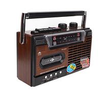 Reproductor de Casete, Reproductor de Casete Retro Boombox AM/FM/SW1/SW2 Radio Boombox de Grabación Portátil, Soporte de Almacenamiento Y USB, con Conector para Auriculares Y Altavoz Grande(EU)