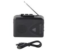 Reproductor de casetes de inspiración retro, radiocasete vintage con radio AM/FM, funciona con pilas o corriente alterna, calidad de sonido sin