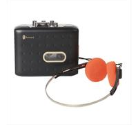 Reproductor de casetes portátil, grabadora de casetes, convertidor de casete USB C a MP3, reproductor de casetes con auriculares B