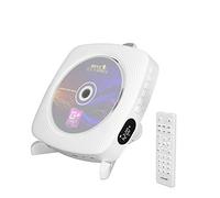 Reproductor de CD, Altavoz Bluetooth HiFi, Reproductor Flash USB, Entrada de línea AUX, Radio FM, portátil, Montaje en Pared y Soporte de Escritorio, con Control Remoto