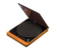 Reproductor de CD Bluetooth 4.2 HiFi Tocadiscos de Madera USB Óptico Pantalla LCD MP3 Audio portátil para el hogar Altavoz estéreo inalámbrico Diseño Vintage