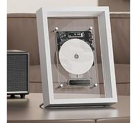 Reproductor de CD Bluetooth con marco de fotos decorativo de música, control remoto, pantalla digital LED, Bluetooth 5.0 y salida AUX de 3.5 mm, calidad de sonido sin pérdidas para el hogar y la