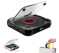 Reproductor de CD Bluetooth portátil, sonido de alta fidelidad, reproducción inalámbrica y con cable, batería recargable, reproductor de CD con Bluetoth y USB, compatible con auriculares Bluetoth