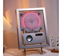 Reproductor de CD con Bluetooth 5.1, mando a distancia, soporte FM/USB/AUX, montaje en pared, marco de fotos decorativo para decoración del hogar y la oficina