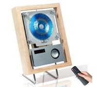 Reproductor De CD Con Marco De Fotos Y Función De Música, Con Funciones De CD, USB, Radio FM, Bluetooth 5.1 Bidireccional, Modo Aux, Control Remoto, Para El Hogar, El Pasillo O La Oficina WoodColor