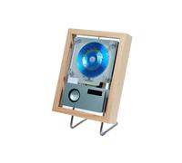 Reproductor de CD con Marco Musical: Altavoz de Pared con Luz Ambiental LED y Altavoz Integrado. Marco Artístico Dinámico.