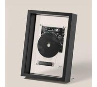 Reproductor de CD de montaje en pared con control remoto, salida Bluetooth y AUX, marco de fotos decorativo para decoración de pared del hogar, galería u oficina