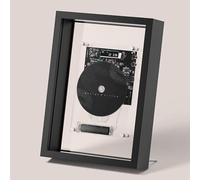 Reproductor de CD de montaje en pared con marco de fotos, control remoto, salida Bluetooth/AUX, para decoración de oficina en casa