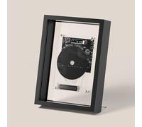 Reproductor de CD de pared con mando a distancia, Bluetooth 5.0, salida AUX, marco de fotos decorativo para decoración del hogar y la oficina