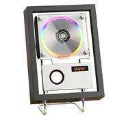 Reproductor de CD de Pared con Marco Decorativo para Fotos y Control Remoto CD Decorativo Bluetooth 5.1/Salida Aux 3.5Mm 6 Opciones de Iluminación para Decoración del Hogar Black