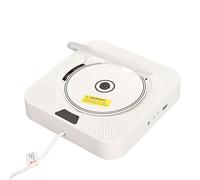 Reproductor de CD de Pared con Parlantes, Compatible con CD Original, Disco MP3, CD R, CD RW, Reproductores de CD Domésticos con Control Remoto y Conector para (Enchufe de la UE)