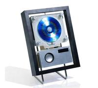 Reproductor De CD De Pared For El Hogar, con Marco Decorativo For Fotos, Altavoces E Iluminación Ambiental. Sonido Envolvente 5.1 Bidireccional con Bluetooth, USB Y Entrada Auxiliar(Black)