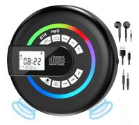 Reproductor de CD de Sobremesa con Entrada AUX 3.5mm | 5.3 estable, transmisión dual, conexión rápida a móviles, tablets y auriculares inalámbricos(Black)