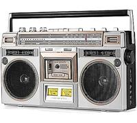 Reproductor de CD estéreo retro de los años 80, reproductor de casete Bluetooth retro con radio FM y Dab +, grabación USB