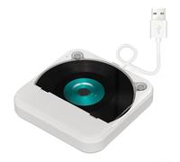 Reproductor de CD externo con puertos USB y AUX de 3,5 mm, USB plug-and-play para una conexión perfecta a varios dispositivos.