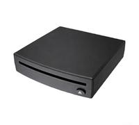 Reproductor de CD externo para coche, puerto USB, AUX en MP3 WMA, compatible con retroiluminación roja, mando a distancia, compacto, 14,8 x 14,5 cm