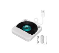 Reproductor de CD externo universal para coche con interfaz AUX USB, sonido HiFi, blanco, 133 x 133 x 25 mm