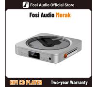 Reproductor de CD HiFi Fosi Audio Merak con Control Remoto, DAC CS43131, Amplificador de Auriculares de 210MW *2, Compatible con Reproducción desde USB y Entrada de Unidad USB CD Player with Cable