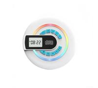 Reproductor de CD inalámbrico portátil para Boombox con radio FM 87.5-108MHz 5.3 AUX Jack Puerto USB recargable para batería Pantalla LED Altavoz de audio doméstico (blanco)