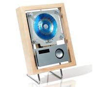 Reproductor de CD montable en la Pared con Bluetooth 5.1, Reproductor de Marco de música Moderno, multifunción Compatible con CD, USB, Radio FM, Entrada Auxiliar, decoración de Pared para el hogar C