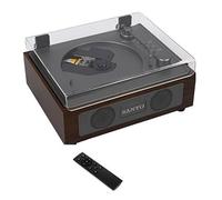 Reproductor de CD Player SANYO KS142 Recargable con Bluetooth. Diseño Vintage. Dimensiones: 210 × 170 × 80 mm.