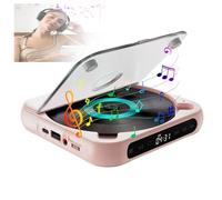 Reproductor de CD portátil, altavoz Bluetooth portátil, reproductor de música con control táctil con auriculares, reproductores de CD personales, batería recargable de 2000 mAh, 3 modos A-B,