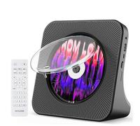 Reproductor de CD portátil Bluetooth 5.0 Reproductor CD de sobremesa para casa, reproductors de CD para Coche con Altavoz, Radio CD Player USB/AUX/Remote
