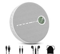 Reproductor de CD portátil con altavoz, Bluetooth, USB y AUX, recargable de 2000 mAh - minicadena compacta de 14,3 3 cm