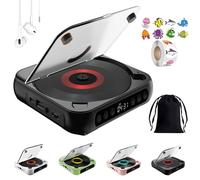 Reproductor de CD Portátil con Bluetooth, 2025 Nuevo Reproductor de CD Compatible con Bluetooth con Auriculares, Compatible con CD/USB/BT y Modos de Repetición (Negro)