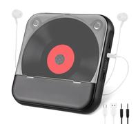 Reproductor de CD portátil con Bluetooth 5.3 - Reproductor de CD para niños con batería de 2000 mAh, USB, reproducción de MP3, conexión AUX - in uriculares - el coche, los viajes y la habitación