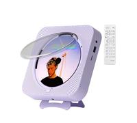 Reproductor de CD portátil con Bluetooth, Reproductor de CD de computadora para el hogar, Mini Lindos Reproductores de CD para niños, Altavoces duales Integrados y visualización LED con Control