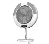 Reproductor De CD Portátil De Pared con Control Remoto, Temporizador E Interruptor De Tiro, Altavoces Integrados, Ideal para Dormitorio Y Audio Doméstico (18,5 X 18,5 X 3,3 Cm),White