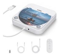 Reproductor de CD Portátil Externo para Coche con Puerto USB/AUX, Compatible con Radio Estéreo de Coche, TV, Computadora, Universal para Vehículos, Compatible con CD/CD-MP3/CD-RW/CD-R/CD-WMA/CD-WAV