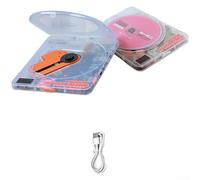 Reproductor de CD portátil multiformato con transmisión de audio inalámbrica, lector de tarjetas TF, salida de 3.5 mm, construcción ligera para viajes y hogar (color transparente)