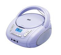 Reproductor de CD portátil para niños Boombox (con Bluetooth, Radio FM, USB, reproducción de MP3, AUX, Toma de Auriculares), Sonido estéreo para la Familia