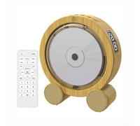 Reproductor de CD portátil, reproductor de álbum de música de audio para el hogar, montaje en pared para aprender inglés, escuchar discos de CD, sonido HiFi (grano de madera)