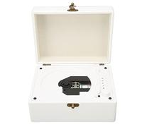 Reproductor de CD portátil, reproductor de CD y casete vintage con control remoto para niños, adultos y estudiantes (WHITE)
