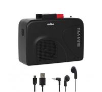 Reproductor de cinta de casete, funciona con pilas, radio AM FM portátil con altavoz integrado, grabadora de voz de cinta, VAS, puerto de entrada auxiliar, incluye auriculares con cable para música y