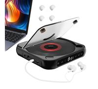 Reproductor de discos compactos, Reproductor de música con control táctil con auriculares, Reproductor de música recargable Reproductor de discos compactos personal anti-choque para el hogar y los