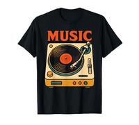 Reproductor de Discos de Vinilo de música Retro Vibes 70s 80s Camiseta