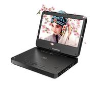 Reproductor De DVD Blu Ray Portátil Con Pantalla Grande HD De 10", Entrada/salida HDMI, Batería Recargable Incorporada, Vídeo MP4 1080P, Dolby Audio, Reproducción USB/SD,Black