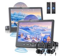 Reproductor de DVD de Coche de 10,5 Pulgadas 2 Pantallas con Ranura de Disco de Carga y Entrada HDMI, 2 Auriculares, 2 Soportes, televisión de Coche para niños admite la última Memoria