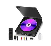 Reproductor de DVD mini de alta definición Kecag Kc-708 2A con alimentación doméstica (negro): Mini reproductor de DVD HD (negro) Regalo sorpresa
