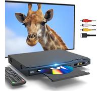 Reproductor de DVD para TV 1080p HDMI, Multi Región Gratis | admiten PAL/NTSC, reproductor de DVD con conectores de karaoke, entrada USB, cables HDMI y AV