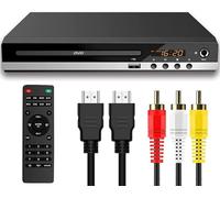 Reproductor de DVD para TV con HDMI Full HD 1080P Reproductor USB multifunción, Reproductor de CD para el hogar con Toma de micrófono, Puerto USB, AV y Puerto HDMI