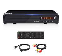 Reproductor de DVD para TV,Full HD 1080P, HDMI Output, Gratuito para Todas Las regiones, Mini Reproductor Compacto de DVD CD y MP3, con Cable HDMI para TV, Puerto USB, Control Remoto, (no blueray)