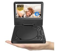 Reproductor de DVD portátil Bluetooth de 9.5" YOOHOO con pantalla HD de 7.5" para niños, para sobre la marcha, TV de coche para reposacabezas, Todas las regiones gratis, Reproduce todos los formatos